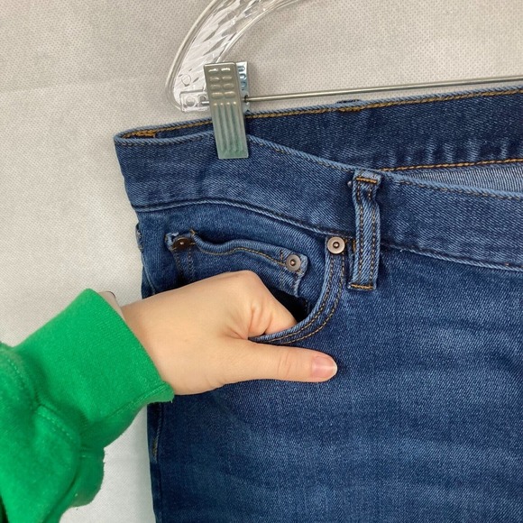 Banana Republic Jeans Mens‎ Sz 40 Blue Cotton Stretch Denim Legacy Bootcut Fit - Picture 5 of 11